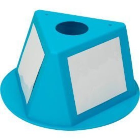 CEE-JAY RESEARCH & SALES Inventory Control Cone W/ Dry Erase Decals, Turquoise 056CTURQUOISE